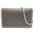 Céline Borsa a Spalla Celine Chain Wallet Margot Triomphe Canvas Marrone - vista 2