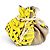 Bolsa de cordón Petit H 100% seda Hermès Azul Amarillo
