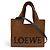 Borsa in rafia Loewe Font Tote Small D'oro