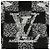 Stola Louis Vuitton M76560 Etol Damier Gradient in Lana e Seta Marrone Nero - vista 6