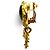 CHANEL Orecchini Vintage 96A Gripoix Coco Mark Swing D'oro Verde - vista 2