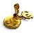 CHANEL Orecchini Vintage 96A Gripoix Coco Mark Swing D'oro Verde - vista 4