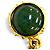 CHANEL Orecchini Vintage 96A Gripoix Coco Mark Swing D'oro Verde - vista 6