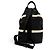Borsa a tracolla in tela e pelle Saint Laurent Nero - vista 4