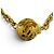 Collana a catena intrecciata Chanel Vintage Metal Coco Mark D'oro