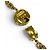 Collana a catena intrecciata Chanel Vintage Metal Coco Mark D'oro - vista 8