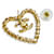 Orecchini CHANEL Coco Mark Heart Crystal Rhinestone D'oro - vista 5