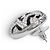 Orecchini Chanel A23K Coco Mark Star Rhinestone Nero Argento - vista 4