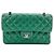 Borsa a Spalla Chanel Matelassé Double Flap, Verde