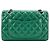 Borsa a Spalla Chanel Matelassé Double Flap, Verde - vista 2