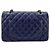 Borsa a tracolla Chanel Matelassé Navy Double Flap Blu navy - vista 2
