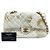 Borsa a Spalla Chanel Matelassé 25 Double Flap Bianco