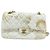 Borsa a Spalla Chanel Matelassé 25 Double Flap Bianco - vista 2