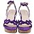 Sandales à compensées Prada avec accent de bride ondulée en daim violet - vue 2