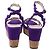 Sandales à compensées Prada avec accent de bride ondulée en daim violet - vue 5