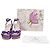 Sandales à compensées Prada avec accent de bride ondulée en daim violet - vue 6
