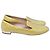 Bailarinas Miu Miu en charol amarillo con adornos de cristal