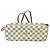 Borsa Tote Louis Vuitton Neverfull PM Damier Azur Bianco - vista 3