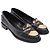 Mocassini Penny in pelle nera Yves Saint Laurent Nero - vista 2