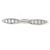 Anello Chanel Camellia Half Eternity in Platino Argento Metallico - vista 2