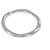 Anello Chanel Camellia Half Eternity in Platino Argento Metallico - vista 3