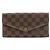 Porte Feuille Sarah Damier Long Wallet Louis Vuitton Castaño
