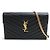 Yves Saint Laurent Saint Laurent Cassandra Leder-Chain-Wallet Schwarz