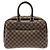 Borsa Bowling Vanity Louis Vuitton Damier Marrone