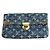 Clutch Louis Vuitton Pochette Plat Monogram Denim Blu