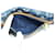 Clutch Louis Vuitton Pochette Plat Monogram Denim Blu - vista 4
