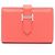 Tarjetero mini de piel Hermès Bearn Roja