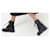 Stivaletti con lacci in pelle e nylon Prada Monolith Nero - vista 5