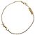 Saint Laurent Bracciale Cassandra con catena e charm in strass D'oro Metallico - vista 3