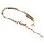 Saint Laurent Bracciale Cassandra con catena e charm in strass D'oro Metallico - vista 7