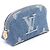 Louis Vuitton Pochette Cosmetique PM Monogram Denim Pochette Blu - vista 2