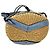 Chloé Chloe X mifuko Borsa cesta in pelle e rafia blu - vista 5