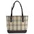 Burberry Baumwoll-Canvas-Leder-Tote-Bag Braun Beige