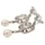Orecchini Chanel Coco Mark Pearl Argento Metallico  - vista 2