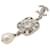 Orecchini Chanel Coco Mark Pearl Argento Metallico  - vista 5