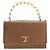 Bolso Chanel Matelasse de piel de cordero Castaño Dorado