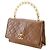Bolso Chanel Matelasse de piel de cordero Castaño Dorado - vista 2