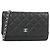 Chanel Timeless Classic Caviarskin Chain Wallet Nero Bordò