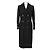 Abrigo Trench de Terciopelo de Lana y Cuero Gucci Negro