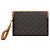 Céline Clutch con tracolla piccola in tela Triomphe Tan Marrone