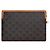 Céline Clutch con tracolla piccola in tela Triomphe Tan Marrone - vista 4