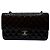 Chanel Borsa Flap Classica Media Nera Nero - vista 2
