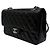 Chanel Borsa Flap Classica Media Nera Nero - vista 3