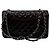 Chanel Borsa Flap Classica Media Nera Nero - vista 4
