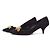 Prada Décolleté con kitten heel in scamosciato Nero - vista 3