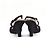Chanel Sandali con zeppa espadrilles Camellia Nero - vista 5